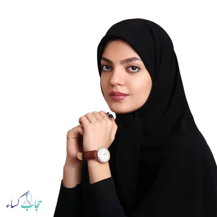 مقنعه خبرنگازی کرپ حریر اعلا دارای دو سایز