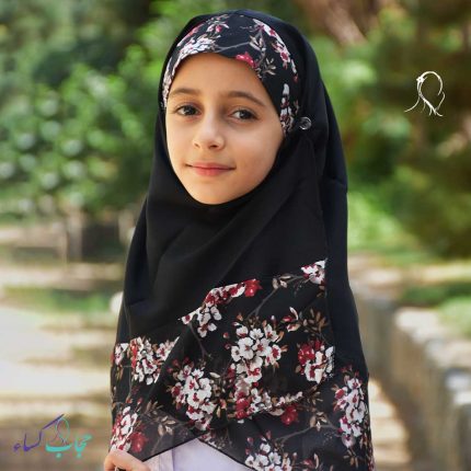 مقنعه-مدال-دار-نرگس-مشکی