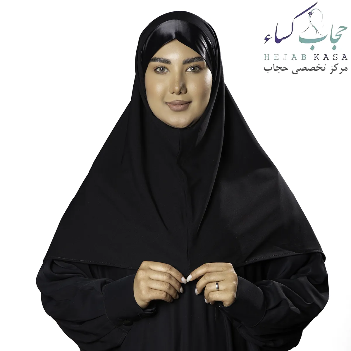 خبر نگاری نقاب ساتن مقنعه کرپ خبرنگاری نقاب ساتن - Image 1