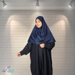مقنعه مشکی ساده قد 100 جنس پاپیروس