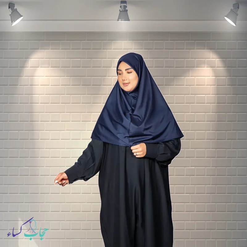 مقنعه مشکی ساده قد 100 جنس پاپیروس