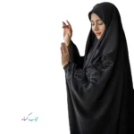 چادر عبا گلدوزی کرپ کره - Image 5