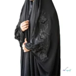 چادر عبا گلدوزی کرپ کره - Image 8