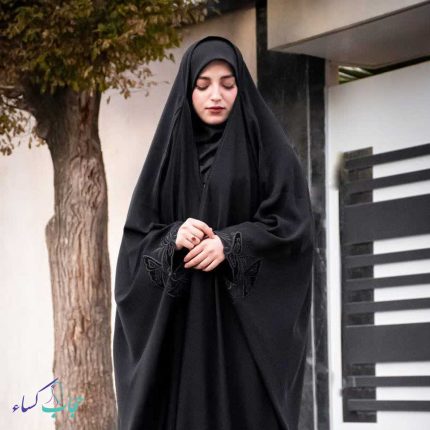 چادر-عبا-گلدوزی-کم-کار-سرآستین