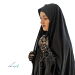 چادر عبا گلدوزی کرپ کره - Image 3