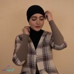 کلاه-بندار-زیر-مقنعه-تریکو
