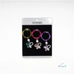 حلقه روسری آویزدار نگین پروانه - Image 3