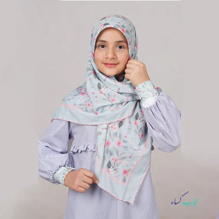 ست روسری و ساق دست نخی دخترانه - Image 3