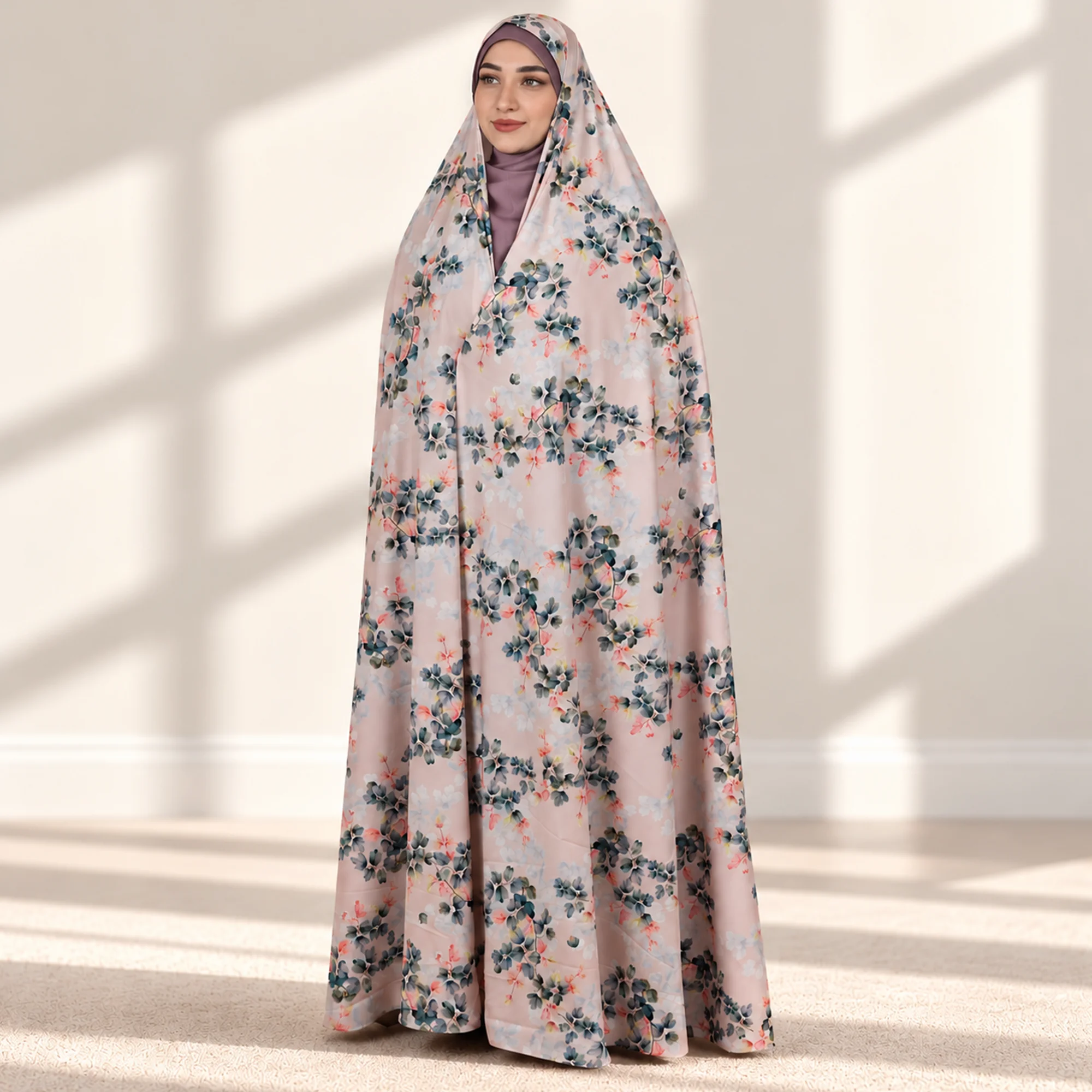 yasaman sorati 3d-1 چادر مجلسی سه بعدی مدل یاسمن صورتی - تصویر 1