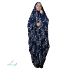 چادر مجلسی سه‌بعدی مدل یاس سرمه ای