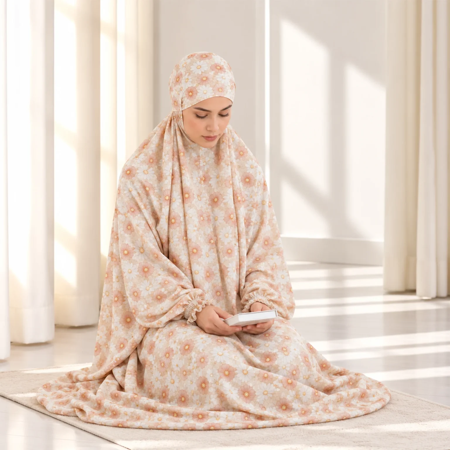 چادر نماز آستین دار کدری نفیس